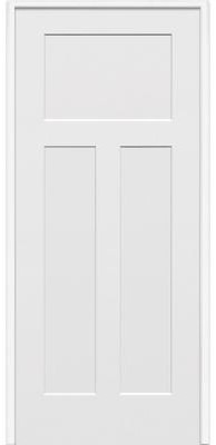 Milliken Craftsman door in primed white from Home Depot